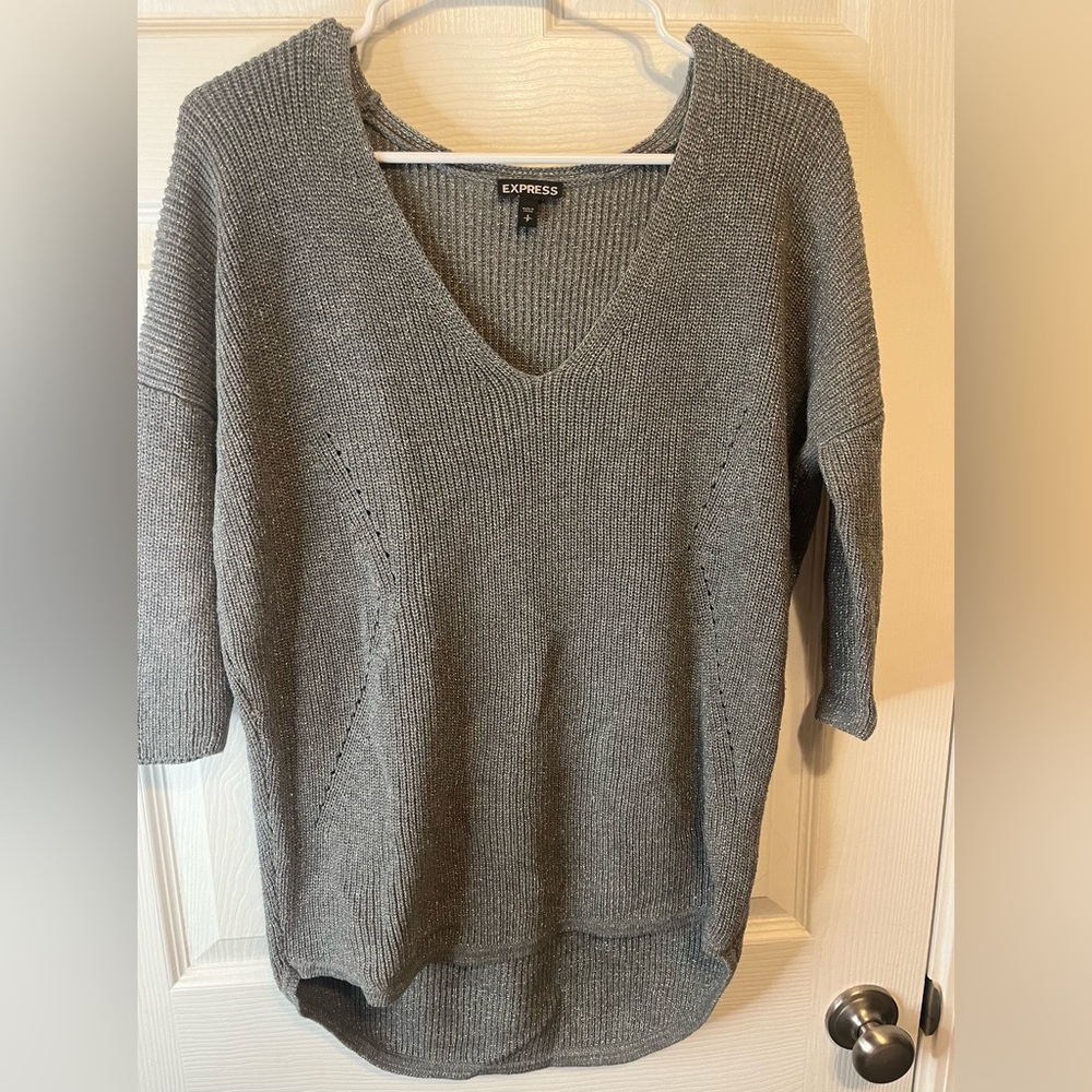 Grey/Silver Express Sweater - SMALL